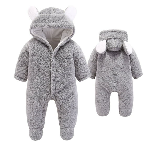 WOYY Onesies for Baby Boys Cute Hooded One-Piece Footies Soft Sleeper, Sizes 0-3M