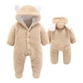 thumbnail image 1 of WOYY Onesies for Baby Boys Cute Hooded One-Piece Footies Soft Sleeper, Sizes 9-12M, 1 of 7