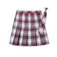 thumbnail image 1 of WOYY Plaid Pleated School Skirt for Girls Preppy Skirt with Built-In Shorts, Sizes 9-18, 1 of 3
