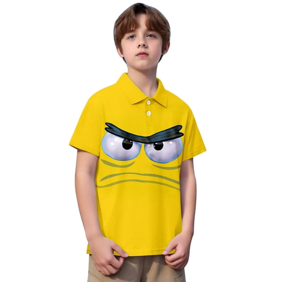 WOYY Polo Shirt for Boys Summer Casual Short Sleeve Tshirt Kids Comfy Polos, Sizes 3-14