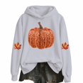thumbnail image 1 of WOYY Pumpkin Hoodie for Girls Lined Long Sleeve Hooded Sweatshirt, Size 2-14, 1 of 3