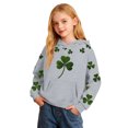 thumbnail image 1 of WOYY St. Patrick's Day Hoodie for Girls Clover Print Pullover Hooded Sweatshirt, Sizes 9-10, 1 of 3