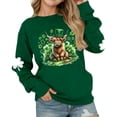 thumbnail image 1 of WOYY St. Patrick's Day Sweatshirts for Girls Clover Graphic Crew Neck Pullover, Sizes 3-14, 1 of 3