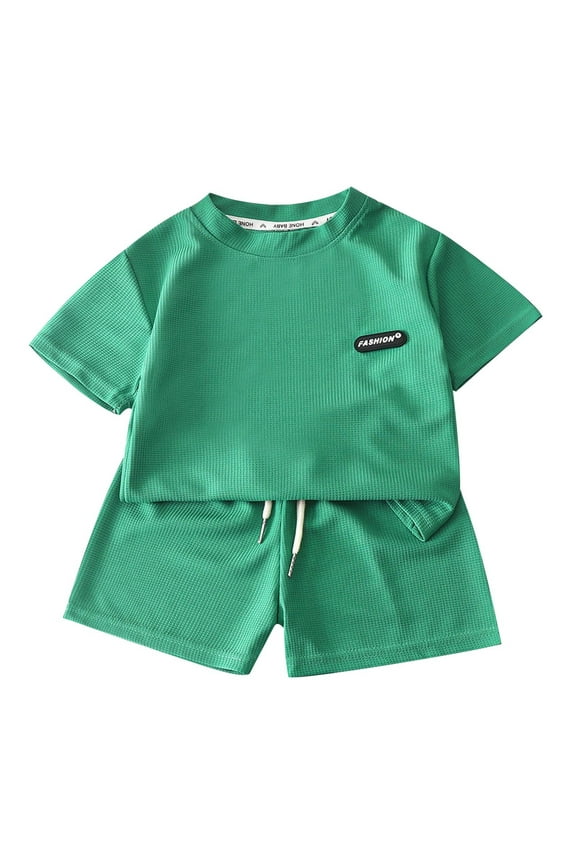 Summer Boys Outfits Casual Short Sleeve T-Shirt Shorts Set, 2-Piece, Sizes 3-4T