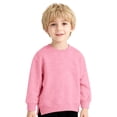 thumbnail image 1 of WOYY Sweatshirt for Boys Casual Solid Basic Crewneck Long Sleeve Pullover Top, Pink, Sizes 6M-5T, 1 of 6