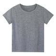 thumbnail image 1 of WOYY T Shirt for Children Solid Plain Cotton Short Sleeve T-Shirt, Sizes 1-9, 1 of 2