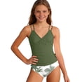 thumbnail image 1 of WOYY Tankini Set for Girls Tropical Print Beach Bathing Suit Padded Swimsuit, Sizes 7-16, 1 of 3