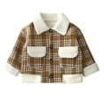 thumbnail image 1 of WOYY Teen Boys Lined Plaid Coat Winter Jacket with Turn Down Collar, Sizes 13-18, 1 of 3