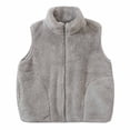 thumbnail image 1 of WOYY Teen Boys Fleece Vest Children's Zip Up Sleeveless Coat Thermal Vest, Sizes 15-16, 1 of 8