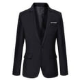 thumbnail image 1 of WOYY Boys Formal Suit Jacket Long Sleeve Party Dress Blazer Coat, Black, 1 of 2