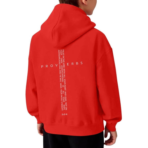 WOYY Boys Hooded Sweatshirt Casual Long Sleeve Pullover Hoodie for Kids, Sizes 1-14