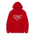 thumbnail image 1 of WOYY Teen Boys Hoodie Hearts Print Long Sleeve Hooded Sweatshirt with Pocket for Kids, 1 of 3