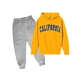 thumbnail image 1 of WOYY Teen Boys Hoodie Set California Print Hooded Sweatshirt Joggers Set, Sizes 13-14, 1 of 2