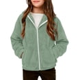 thumbnail image 1 of WOYY Girls Cozy Jacket Zip Up Warm Coat Outerwear Hoodie, Sizes 13-14, 1 of 6