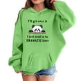 thumbnail image 1 of WOYY Teen Girls Loose Cute Graphic Hoodie Cute Panda Hooded Sweatshirt with Pocket, 1 of 3