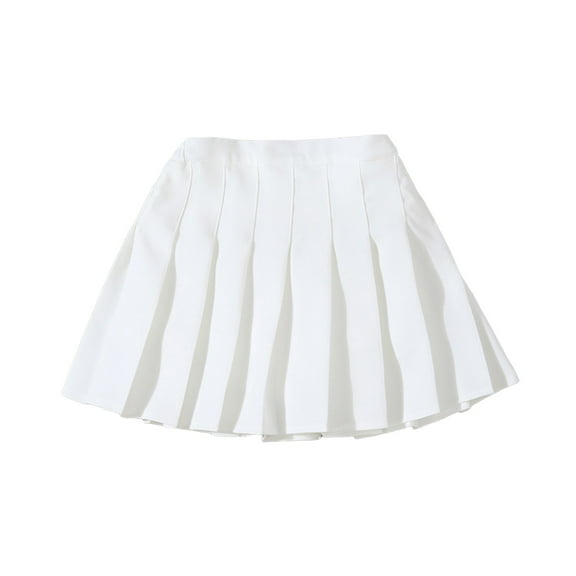 WOYY Teen Girls Pleated Tennis Skirt High Waisted Athletic A-Line Skorts, Sizes 13-14