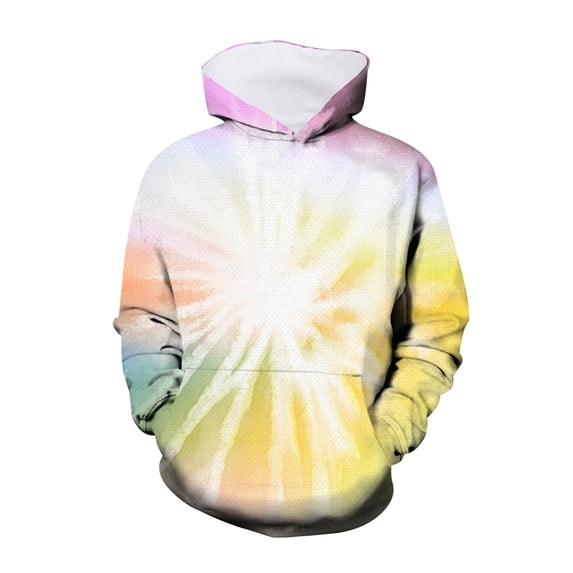 WOYY Tie Dyed Hoodie for Girls Loose Soft Hooded Sweatshirt Long Sleeve Pullover Shirt