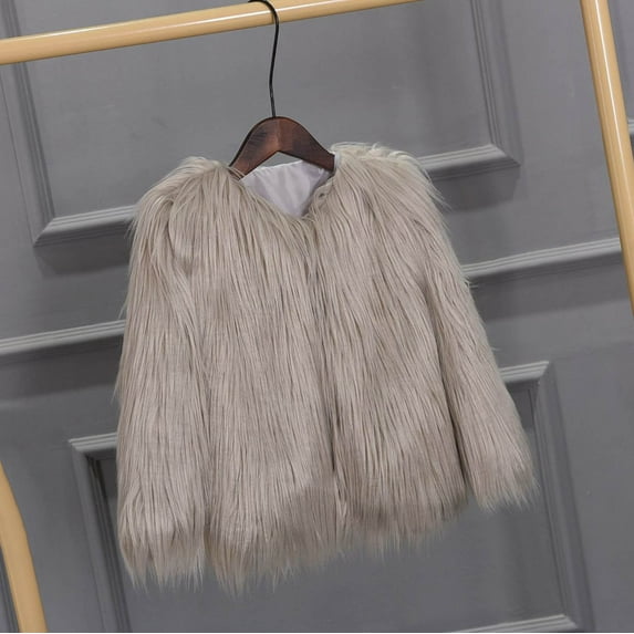 WOYY Toddle Girls Jacket Trendy Solid Cardigan Coat Winter Thicken Warm Outerwear