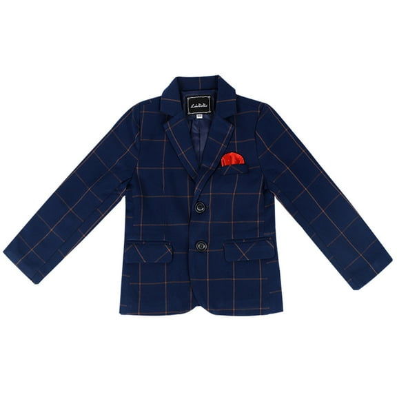 WOYY Toddler Boys Formal Suit Jacket Lapel Single Wedding Party Blazer Suit Coat