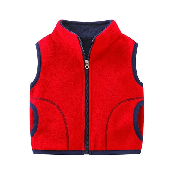 WOYY Toddler Boy's Full-Zip Vest Warm Sleeveless Jacket Fall Winter Kids Coat