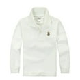 thumbnail image 1 of WOYY Toddler Boys Long Sleeve Polo Shirt School Uniform Casual T-Shirt, Sizes 4-5T, 1 of 3