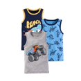 thumbnail image 1 of WOYY Toddler Boys 3-Pack Tank Top Cartoon Prints Cotton Sleeveless Shirt, Sizes 2-10, 1 of 3