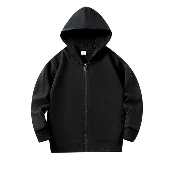 WOYY Toddler Boys Athletic Zip Up Hoodie Solid Casual Hooded Sweatshirt, Sizes 2-3T