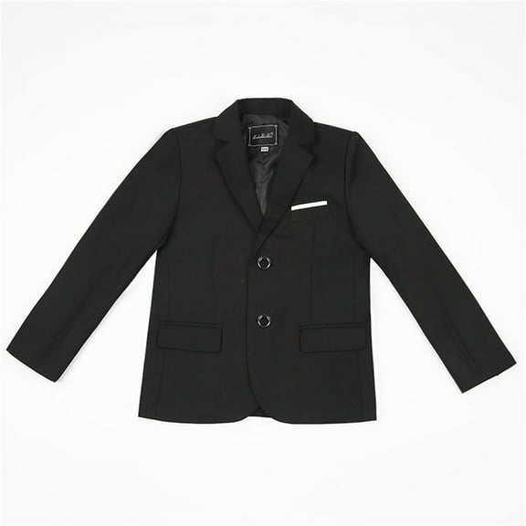 WOYY Toddler Boys Blazer Solid Lapel Single Suit Jacket Button Cardigan Tailcoat