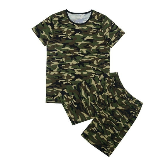 WOYY Toddler Boys Camouflage Outfits Short Sleeve T Shirt Shorts Clothes Set