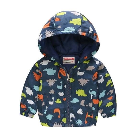 WOYY Toddler Boys Cartoon Windbreaker Casual Outerwear Windproof Jacket, Sizes 4-5T