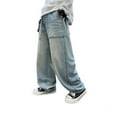 thumbnail image 1 of WOYY Toddler Boys Casual Denim Jeans Kids Straight Leg Elastic Waist Pants, Sizes 3-4T, 1 of 7
