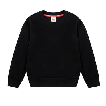 WOYY Toddler Boys Casual Sweatshirt Solid Color Unisex Crewneck Pullover Sweatshirts