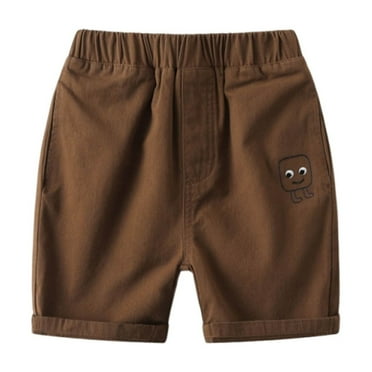 WOYY Toddler Boys Chino Shorts Elastic Waist Breathable Shorts for Children, Sizes 2-3T