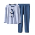 thumbnail image 1 of WOYY Toddler Boys Cotton Pajama Sets Snug Fit Long Sleeve Top Pants Loungewear Kids PJs, 1 of 3