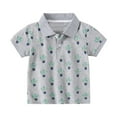 thumbnail image 1 of WOYY Toddler Boys Cotton Polo Shirt Cartoon Prints Short Sleeve T-Shirt, Sizes 4-5Y, 1 of 4