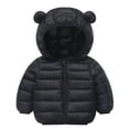 thumbnail image 1 of WOYY Toddler Boys Down Coat Winter Bear Ears Hooded Puffer Jacket Outerwear, Sizes 3-4T, 1 of 3