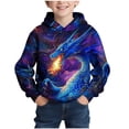 thumbnail image 1 of WOYY Toddler Boys Dragon Hoodie Long Sleeve Pullover Hooded Sweatshirt for Kids, Sizes 4-5T, 1 of 4