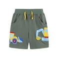 thumbnail image 1 of WOYY Toddler Boys Excavator Embroidery Knit Shorts Pull-On Shorts Activewear, Sizes 2-3T, 1 of 5