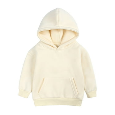 WOYY Toddler Boys Hoodie Children Solid Thick Warm Hooded Pullover Sweatshirt