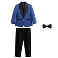 thumbnail image 1 of WOYY Toddler Boys Formal Outfits Bow-Tie Blazer Pants Wedding Party Suit, Sizes 3-4, 1 of 8