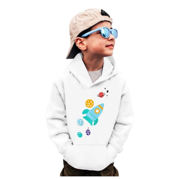WOYY Toddler Boys Graphic Hoodie Casual Active Pullover Hooded Sweatshirt, Sizes 3-4T