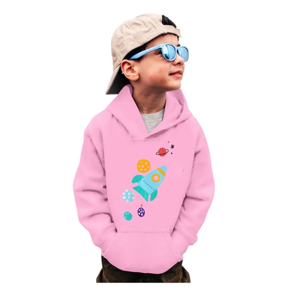WOYY Toddler Boys Graphic Hoodie Casual Active Pullover Hooded Sweatshirt, Sizes 3-4T