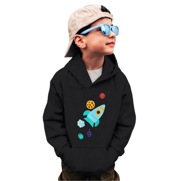 WOYY Toddler Boys Graphic Hoodie Casual Active Pullover Hooded Sweatshirt, Sizes 4-5T