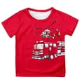 thumbnail image 1 of WOYY Toddler Boys Graphic T Shirt Truck Print Short Sleeved T-Shirt, Sizes 3-13, 1 of 3