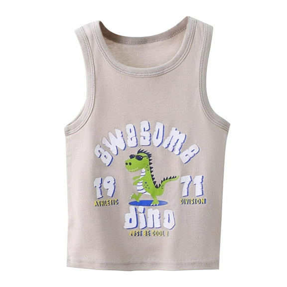 WOYY Toddler Boys Graphic Tank Top Cartoon Racerback Sleeveless Vest Top, Sizes 18M-13Y