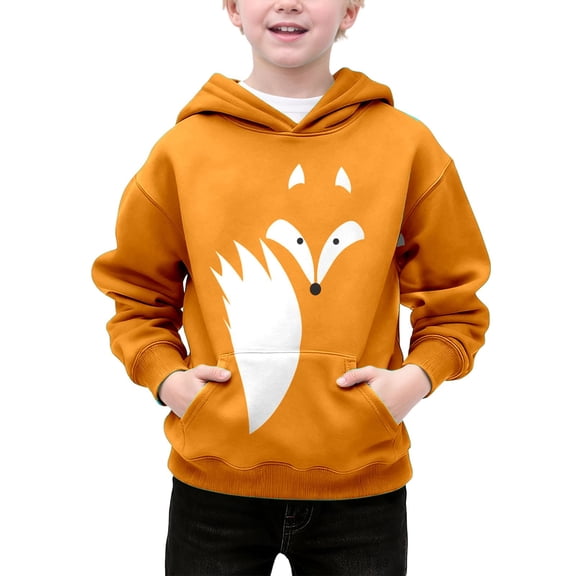 WOYY Toddler Boys Hoodie Cartoon Print Daily Pullover Hooded Sweatshirt, Sizes 4-5T