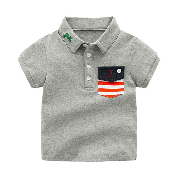 WOYY Toddler Boys Independence Day Polo Shirt Cotton Short Sleeve T-Shirt, Sizes 12M-6Y