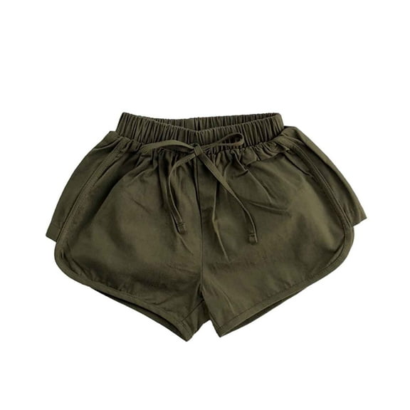 WOYY Toddler Boys Lightweight Pull-On Shorts Solid Plain Casual Shorts, Sizes 3-4T