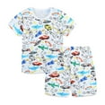thumbnail image 1 of WOYY Toddler Boys Outfits Summer Cotton Short Sleeve T-Shirt Shorts Set, Sizes 2-3T, 1 of 4