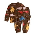 thumbnail image 1 of WOYY Toddler Boys Pajama Set Cartoon Print Long Sleeved Top Pants Sleepwear Homewear PJs, 1 of 2
